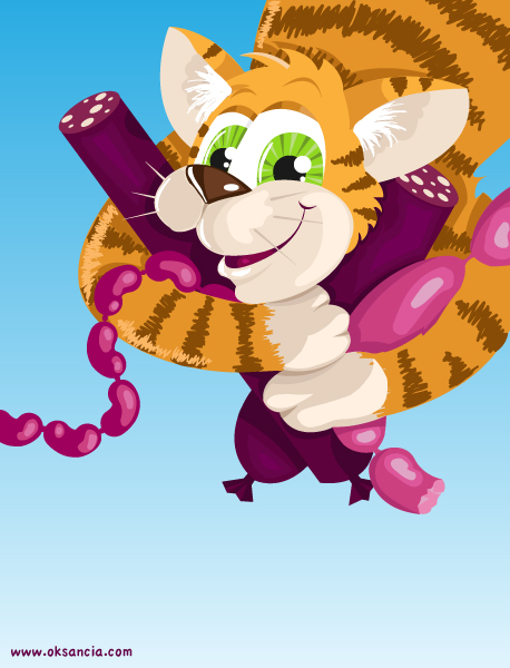 Lucky Cat - vector illustration by Oksancia on Flickr