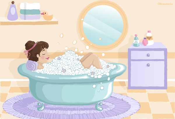 Bath time - vector illustration by Oksancia on Istockphoto