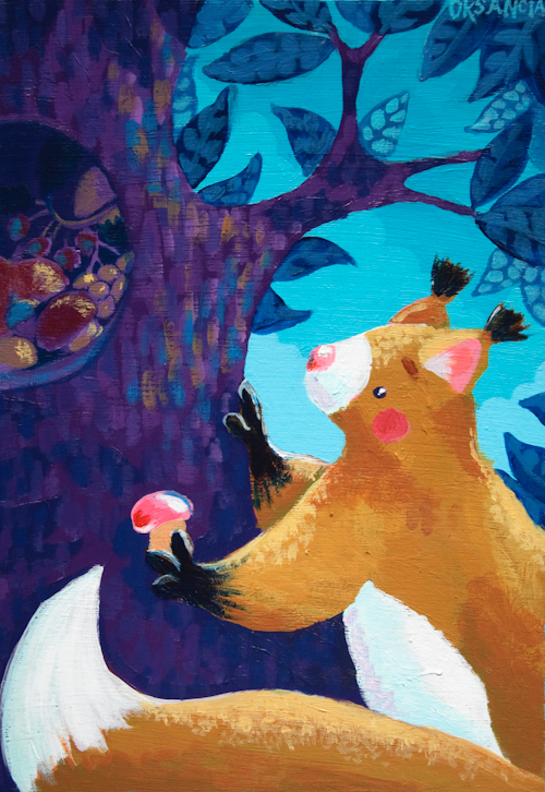 Thrifty Squirrel - Original acrylic painting by Oksancia on Flickr