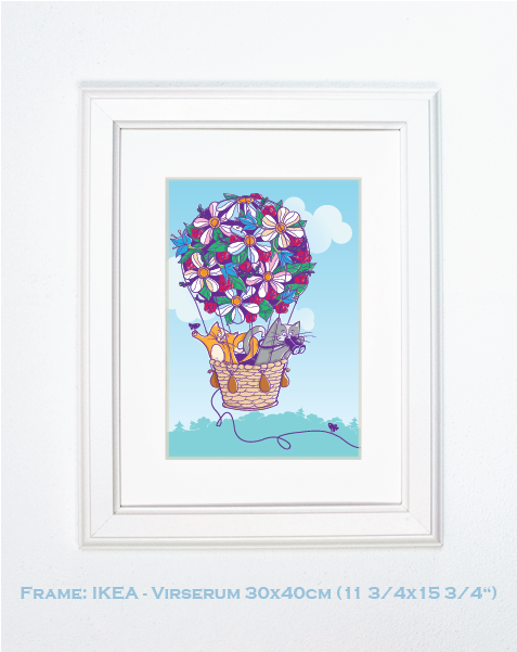 Flower Power - framed archival print by Oksancia on Etsy