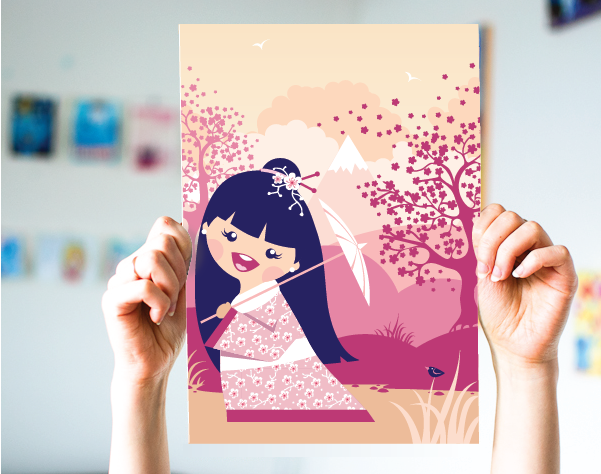 Umbrella - archival print by Oksancia on Etsy