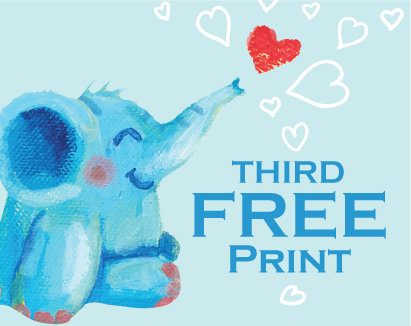 promo 2 prints plus 1 free on Etsy - by Oksancia